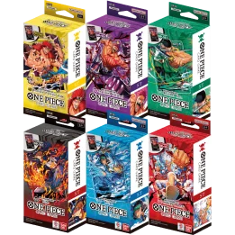 Pack 6 Decks One Piece TCG (ST31-ST36) Fr - Starter Decks Débutant