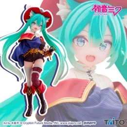 Figurine Hatsune Miku Cat in Boots Wonderland - Taito 18cm | Boutique Vocaloid