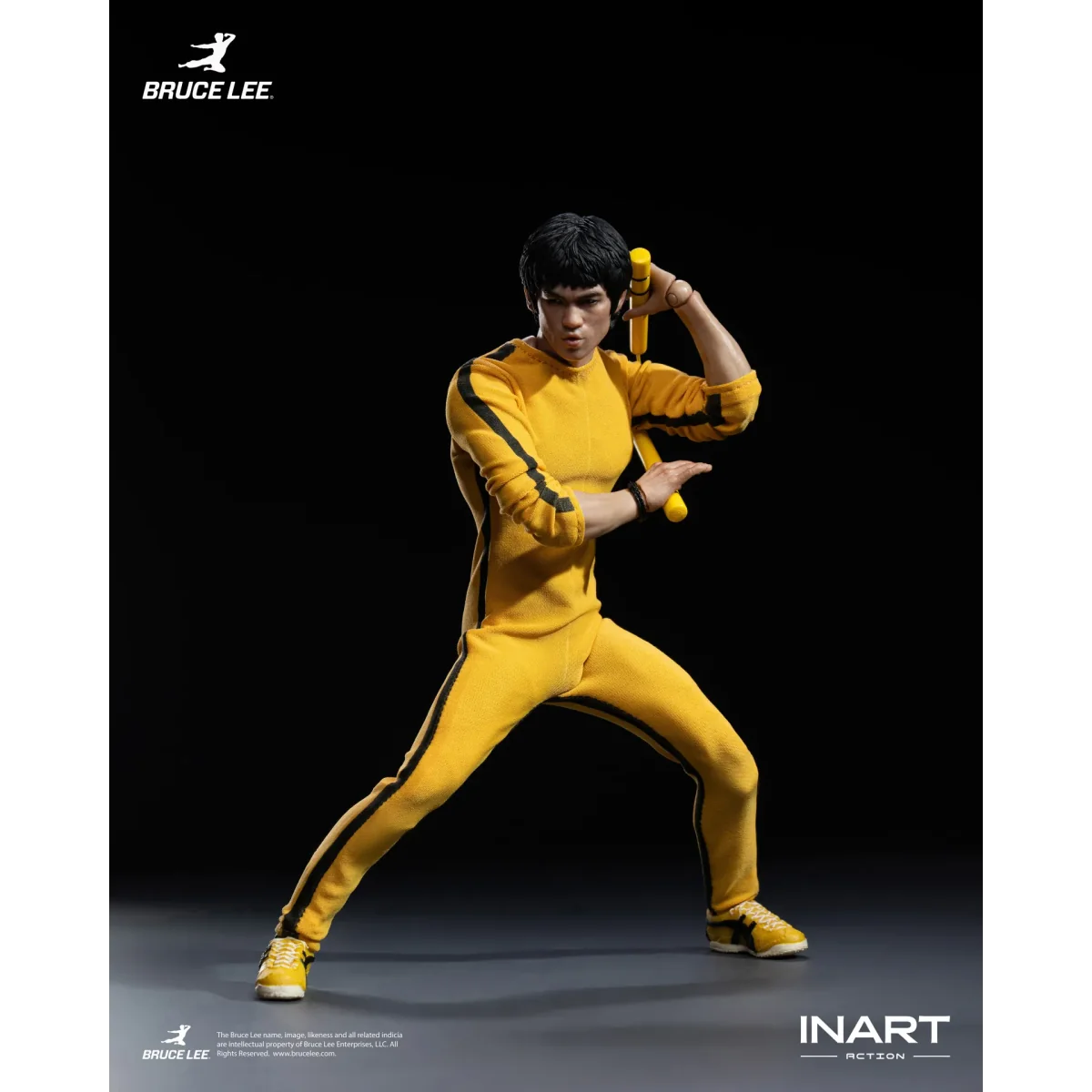 Figurine Articulée Bruce Lee Yellow Jumpsuit 1/12 - INART