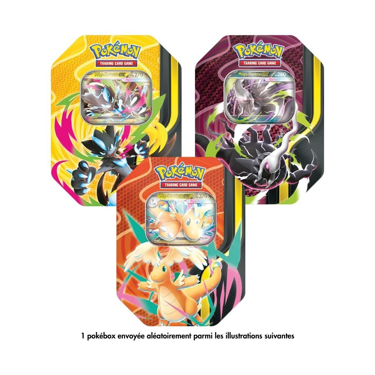 Pokébox Pokémon Méga-Évolution : Dracolosse, Darkrai ou Zeraora (FR)