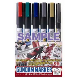 Set 6 Marqueurs Gundam Metallic — Customisation Gunpla