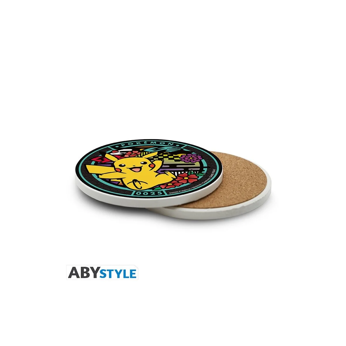 Dessous de Verre Pokémon Pikachu Céramique Style Poké Lid | Kamehashop